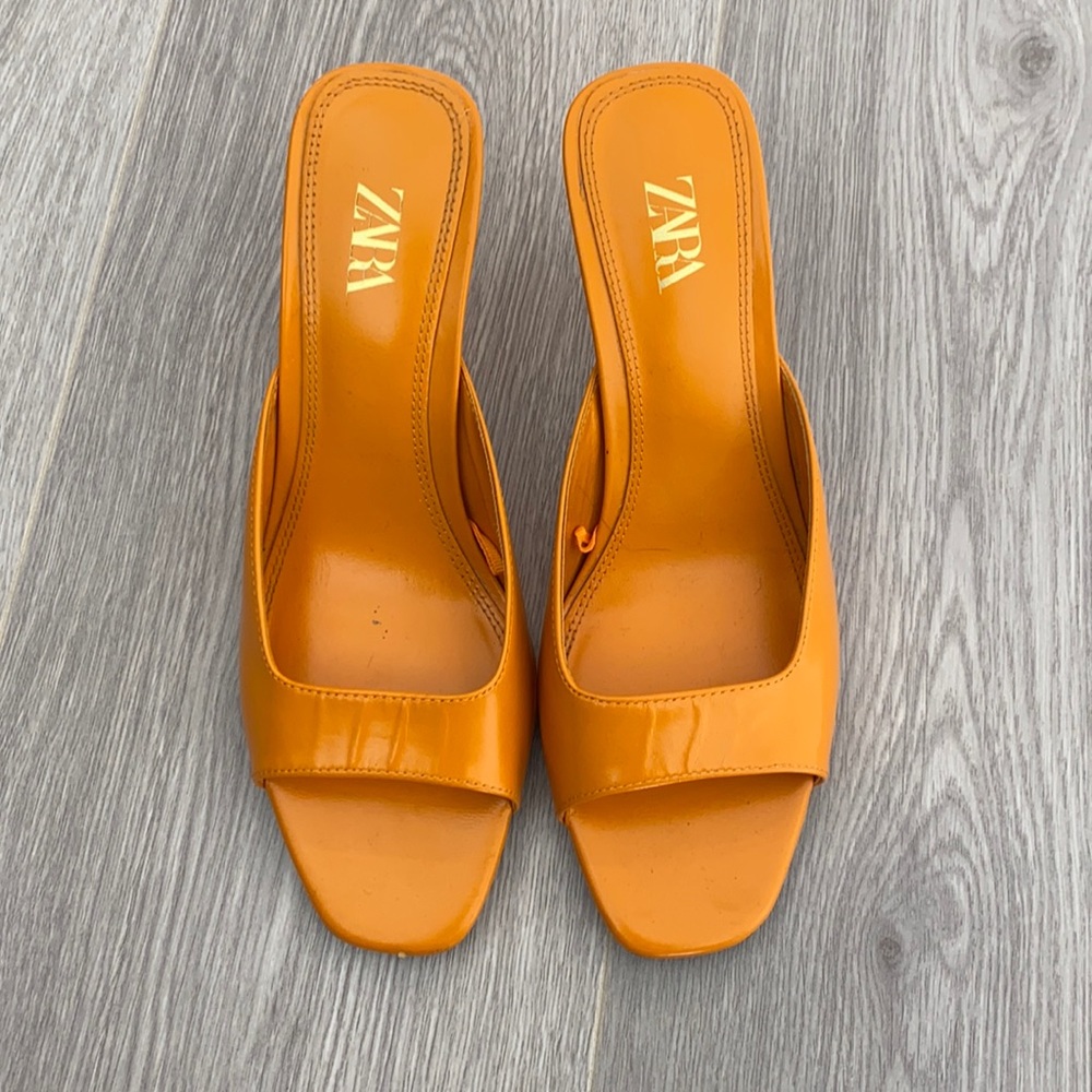 Zara orange sandals